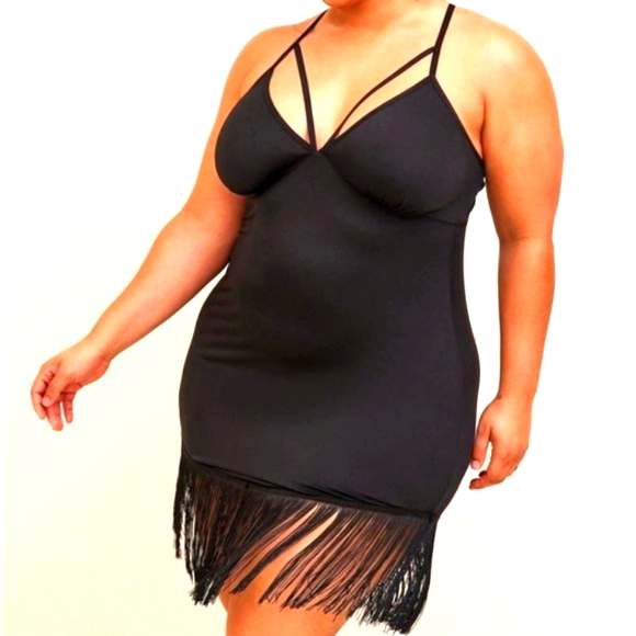 ❤️NWT VINTAGE TORRID LINGERIE - FRINGE CHEMISE STRAPPY FLAPPER COSPLAY - SIZE 4X - Picture 6 of 9